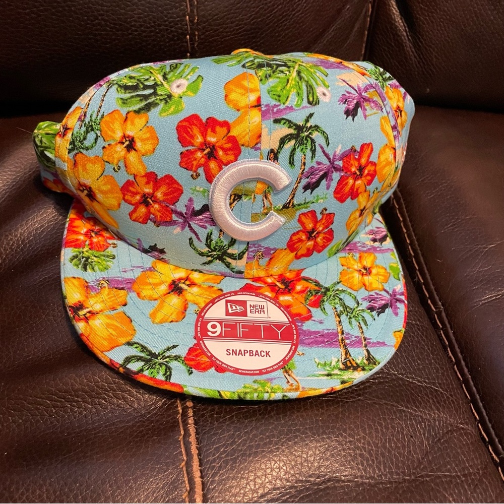 9fifty Chicago Cubs Floral Baseball Hat - Blue and Multicolor